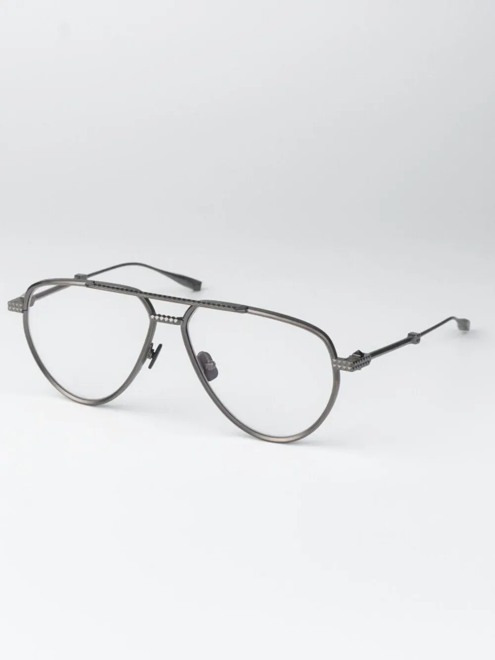 Valentino Women Eyeglasses Matte Black Rhodium Pilot V-STUD-II VLX-133 B